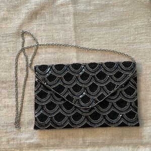 JEWEL BADGLEY MISCHKA
Woman's Cleo Art Deco Beaded Envelope Clutch Bag NEW